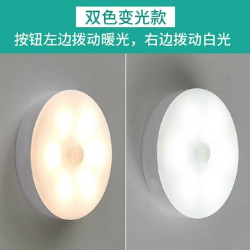 人體智能感應燈充電小夜燈夜起走廊無線感應燈樓梯燈節能燈過道燈 鑫弘-數碼配件