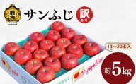 りんご「サンふじ」家庭用 13～20玉（約5kg）●2023年11月中旬発送開始　林檎 りんご リンゴ 国産 東北 旬 完熟 食感 秋田県 秋田 あきた 鹿角市 鹿角 かづの 5kg 5Kg 5KG