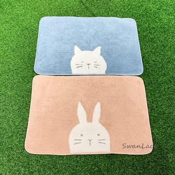 印度制 Modern house 粉兔短毛衛生間吸水腳墊浴室進門墊臥室地墊