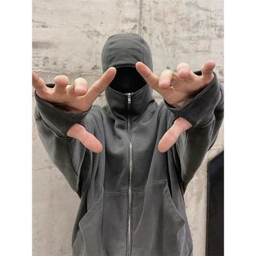 GRAILZ拉鏈高街小眾長袖連帽衛衣
