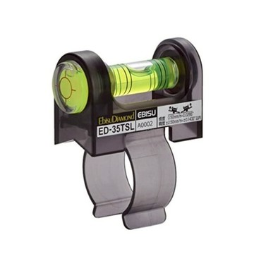 EBISU Diamond 扶手握把專用水平尺 ED-35TSL 圓形氣泡管 特殊樹脂 360°測量  1個