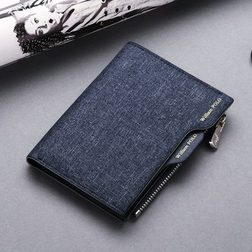 【喜挖】英皇保羅錢包男士短款帆布錢包男時尚錢包男款錢夾卡包男錢包