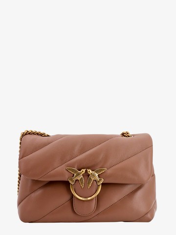 Matelassé leather shoulder bag with iconic love birds buckle - PINKO - gender_Woman