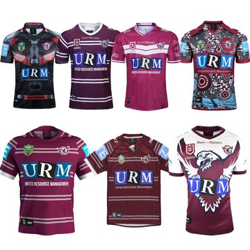 2020新款曼利海鷹主場男士短袖橄欖服上裝球衣MANLY Rugby jersey