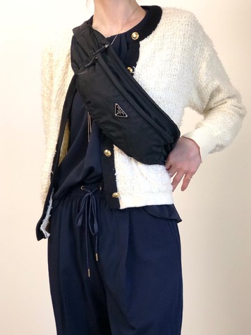 【日本直送 名牌中古包】PRADA 普拉達 側背包 黑色 三角標誌 尼龍 vintage 古著 n5nfph