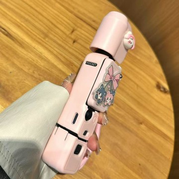 ✨臺灣寄出✨適用大疆pocket3 保護套可愛粉嫩貓咪硬殼外罩雲臺相機掛繩防塵殼