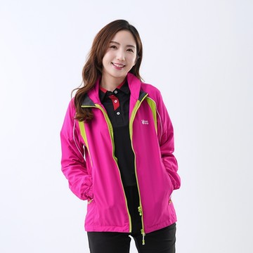 【遊遍天下】男女款抗UV防風防潑水外套 GJ10015 桃紅