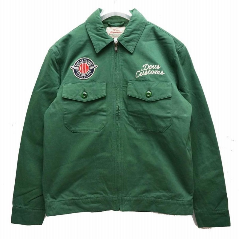 SALE セール デウスエクスマキナ DEUS EX MACHINA ワークジャケット PLEASURES WORK JACKET アウター ワークグリーン  オリーブ カーキ WORK GREEN DMP236706 | LINEブランドカタログ