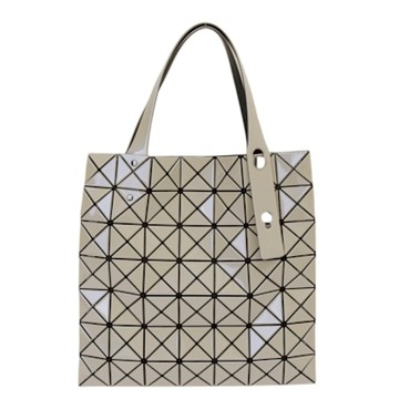 ISSEY MIYAKE  BAOBAO 小菱格7x7手提包(炫光深米)亮面