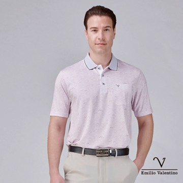 Emilio Valentino 范倫鐵諾 男短袖POLO衫 吸濕排汗 涼感 紅 (15-5V9908)