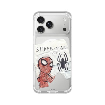iPhone 17 Pro Max ClearX (MagSafe 兼容) 晶透白 - 蜘蛛人 Spider-man - 蜘蛛人 - 手繪塗鴉