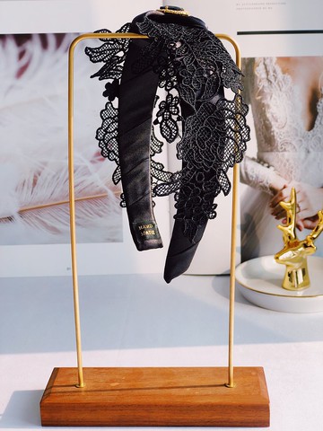 原創黑色高端水溶蕾絲髮箍