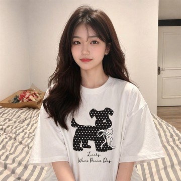 【現貨！當天出貨】女生短恤 夏季新款衣服 純棉重磅上衣 大尺碼寬鬆女裝 韓系百搭t恤 oversize T恤 不透膚棉t