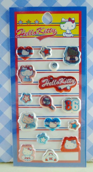 【震撼精品百貨】Hello Kitty 凱蒂貓~KITTY立體貼紙-打球
