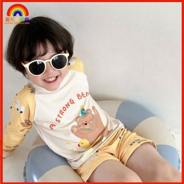 🍈夏季新款🍈男童泳衣 男寶泳衣 男童泳裝 男孩泳衣 男童速乾泳衣新款2026韓版兒童游泳衣男童防曬速幹長袖泳衣洋I6