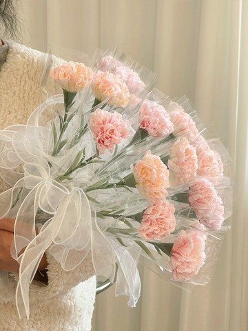 永生花🌷 創意康乃馨花束仿真花成品花束女神節送媽媽女友朋友閨蜜生日禮物 母親節禮物 交換禮物