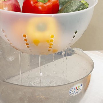 小圓寶 蔬果籃/雙層蔬果籃/洗菜盆(1入)