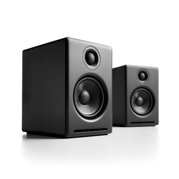 Audioengine A2+主動式立體聲藍牙書架喇叭-黑