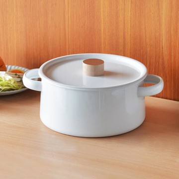 小泉誠 kaico日製雙耳琺瑯湯鍋(附蓋)-2.6L 單一規格