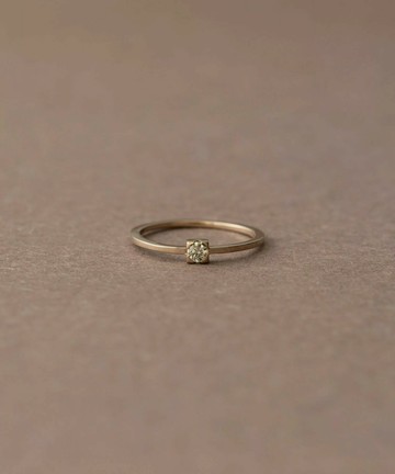 【Tone】ete K18玫瑰金 方形黃鑽石戒指 Fabulous | 戒指 送禮 情人節 [Rakuten Fashion]