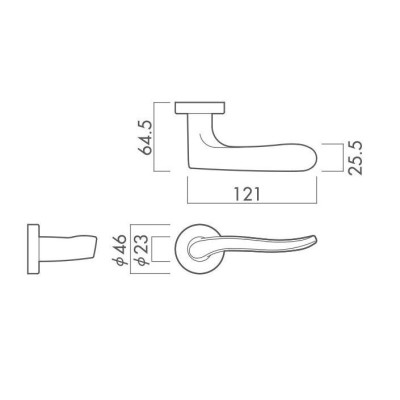 川口技研 ＧＩＫＥＮ レバーハンドル ＬＳ−３２−１Ｍ−Ｎ 丸座空錠