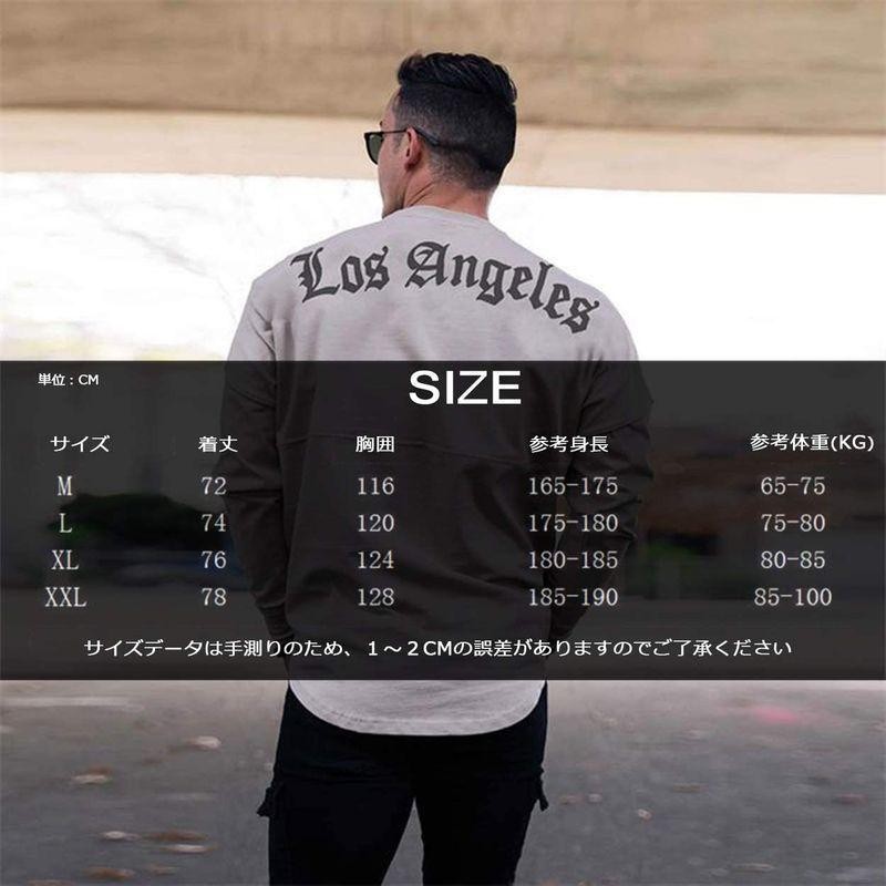 MANATSULIFEメンズ 長袖 Tシャツ トレーニングウェア フィットネス