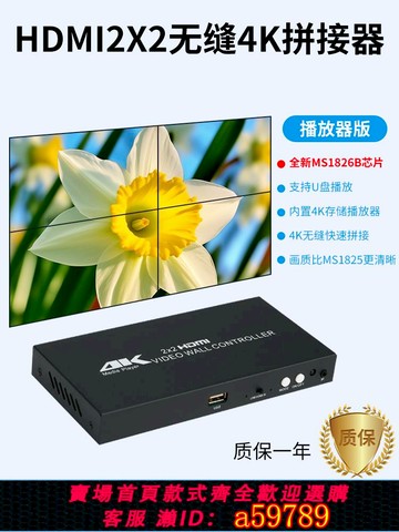 【台灣公司 可打統編】新款4K高清液晶屏電視機拼接器視頻多畫面擴展器顯示屏拼接播放盒