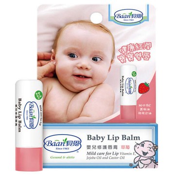 貝恩 嬰兒修護脣膏 5g 草莓 [橘子藥美麗]