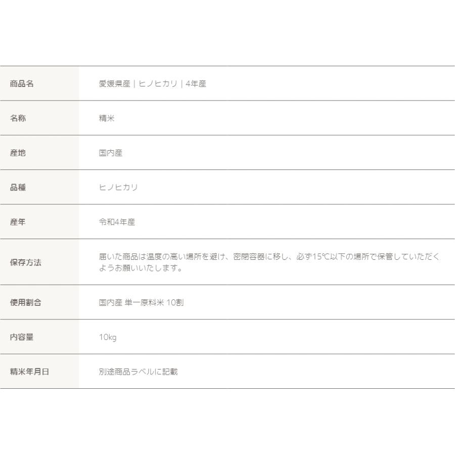 愛媛県産 ヒノヒカリ 10kg 令和4年産使用 白米 精米 お米 米 こめ ひのひかり ヒノヒカリ お米のまるひ マルヒ マルヒ食糧 国産 送料無料