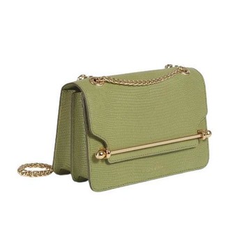 【特惠62↘折UP】STRATHBERRY East West mini 肩背包-蜥蜴紋橄欖綠