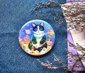 5.8cm鐳射膜大胸章