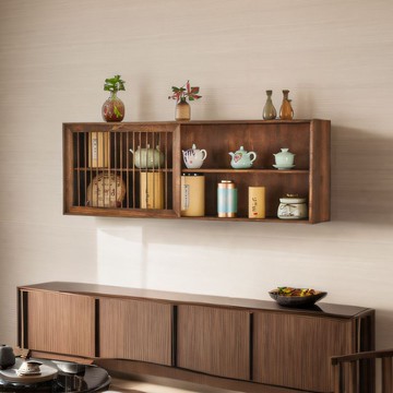 免運開發票 壁掛櫃 置物櫃 餐廳廚房吊柜墻壁柜墻上儲物柜實木掛墻置物架客廳墻面餐邊收納柜 快速出貨