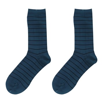 B.V.D. 細條紋男襪 藍綠色  24~26cm