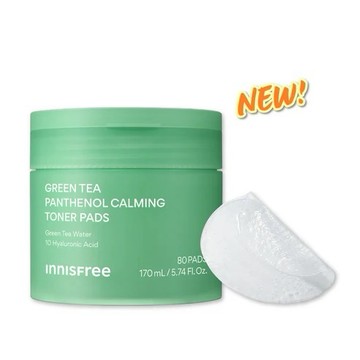【INNISFREE】綠茶B5平衡舒緩棉片170ml (80片)