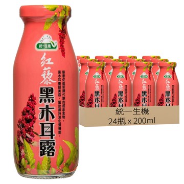 統一生機 紅藜黑木耳露  200ml  24瓶