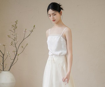 新中式 提花內搭小吊帶背心打底上衣