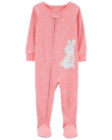 Baby 1-Piece Bunny 100% Snug Fit Cotton Footie PJs