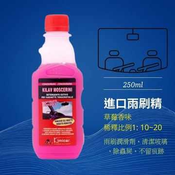 【現貨開發票】雨刷精 雨刷潤滑劑 雨刷跳動 雨天行車必備 開車視線清晰 去除蟲屍不留痕跡 義大利進口 250ml