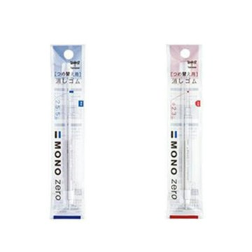 日本 TOMBOW 蜻蜓 MONO zero 細字橡皮擦 替芯 2支入 /包 ER-KUR 丸型、ER-KUS 角型【APP滿額下單4%點數(單一帳號最高1000點)】7/31止