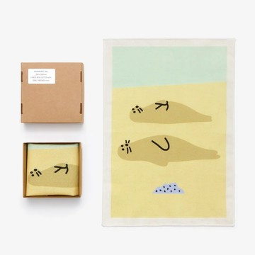 韓國 WARMGREY TAIL 插畫掛布 懶懶海豹 20 x 28