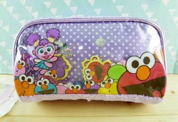 【震撼精品百貨】Sesame Street_芝麻街~筆袋/化妝包-紫色