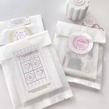 台灣出貨👑白棉紙包裝袋 白棉袋 紙袋 禮物袋 小卡包材 方底袋 平口袋 出卡 ins風包裝 封口袋 打包材料 袋子