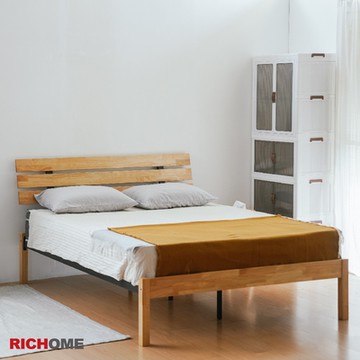 RICHOME 山索雙人床架W198xD155xH40CM