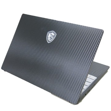 【Ezstick】MSI Modern 14 B4MW 筆電機身貼｜黑色卡夢紋｜上蓋+鍵盤週圍+底部貼｜