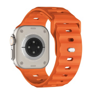適用蘋果iwatch表帶單色硅膠運動表帶applewatch方扣手表帶Ultra【尚宜家居】