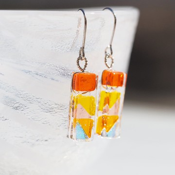 雞尾酒杯 (Kakuteru [橙])耳针/耳夾[金屬配件選擇] [定制]