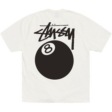 STUSSY 1905022 8 BALL TEE 短T (水洗白色)