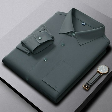 【新款熱賣】爆款春秋季戶外長袖襯衫男款吸濕速干無痕休閑翻領口袋上衣男