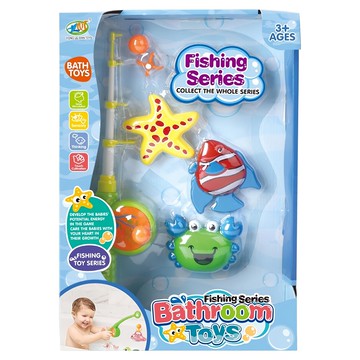 Bebehome居家生活 釣魚/洗澡玩具 釣魚4件組  1盒  多色