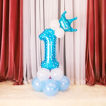 寶寶滿月百日歲數字引路大號立柱氣球兒童節生日周歲主題裝飾布置